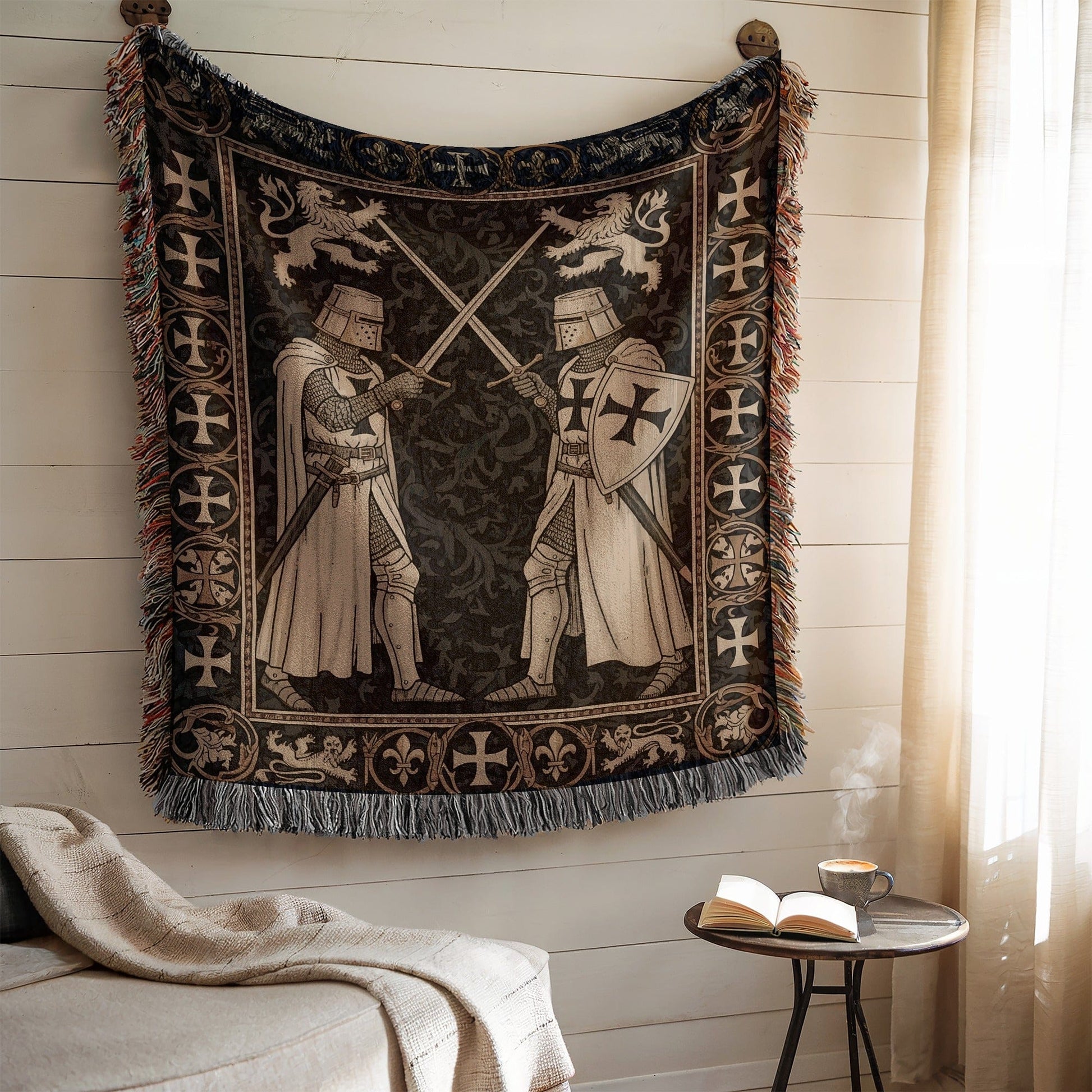 Medieval Knights Tapestry Wall Decor for Living Rooms