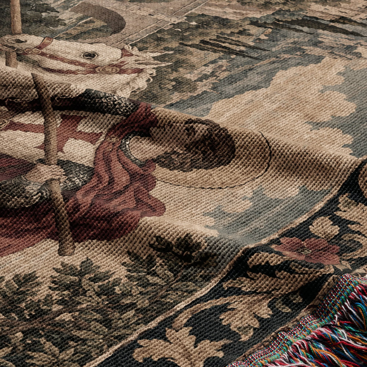 CalmNestStyle Saint George At the River jacquard woven blanket