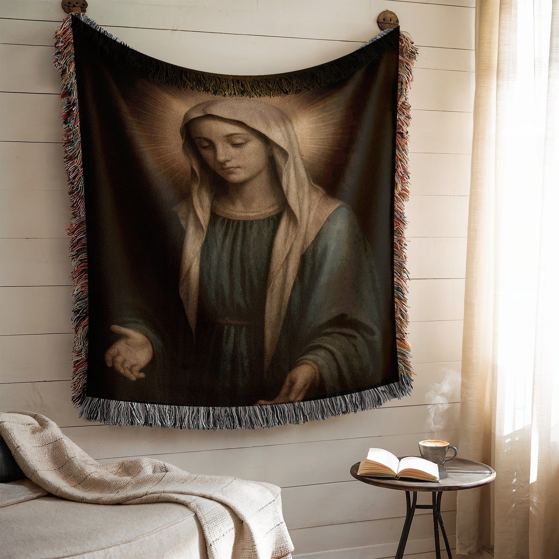 Serene Portrait Throw Blanket for Home Decor