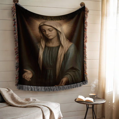 Serene Portrait Throw Blanket for Home Decor